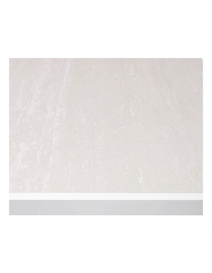 Alpine Outdoor 1.85m Aluminium and Ceramic Rectangle Dining Table Frost White image 4