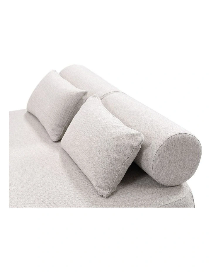 Norfolk Outdoor Aluminium Double Sun Lounge Daybed Light Dune & Sandstone Olefin Cushions image 4