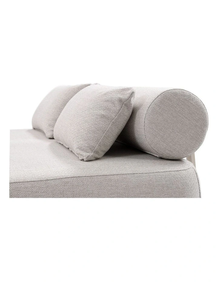 Norfolk Outdoor Aluminium Double Sun Lounge Daybed Light Dune & Sandstone Olefin Cushions image 5