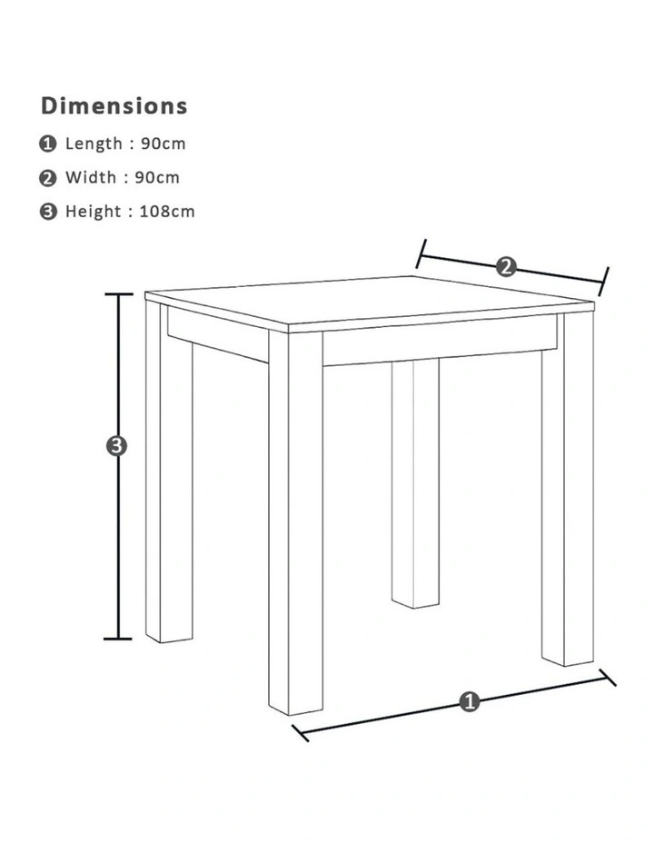 Santorini Outdoor Aluminium Square Bar Table Charcoal With 4 Kansas Stools & Denim Grey Cushions image 4