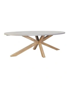 Tamarama Oval Indoor Outdoor Concrete Look Dining Table