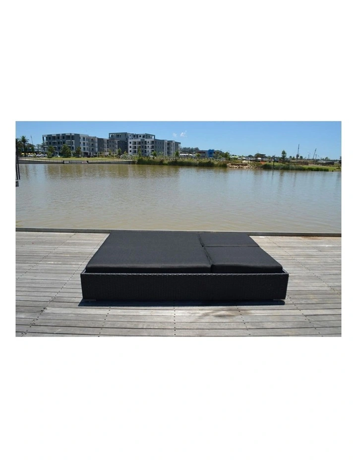 Breeze Outdoor Wicker Double Sun Lounge with Adjustable Back Rests image 5