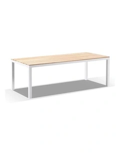 Tuscany 8 Seater Teak & Aluminium Dining Table White