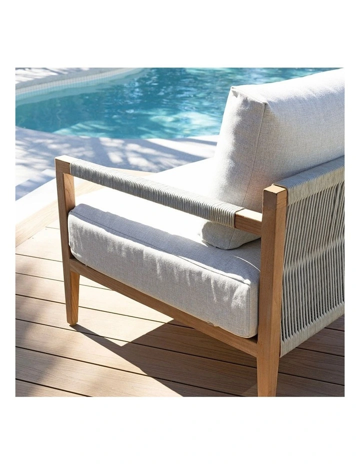 Allora 2.5 Seater Timber and Rope Lounge image 5