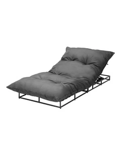 Livsip Sun Lounge Outdoor Day Bed Lounge Setting Grey