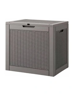 Gardeon Outdoor Storage Box 118L Container Lockable Garden Toy Tool Rattan-Texture Brown