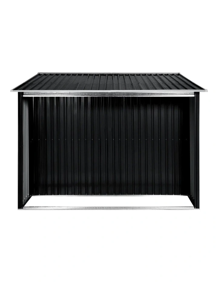 Wallaroo Garden Shed with Semi-Close Storage 6*8FT - Black image 2