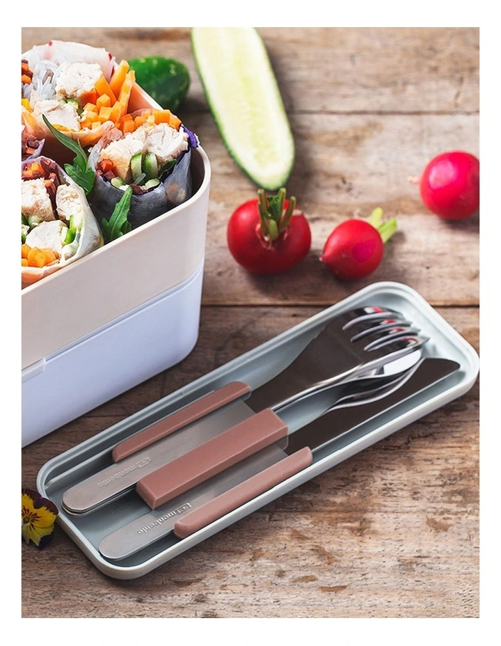 Monbento Mb Slim Box - Trio Knife - Rosa Moka image 3