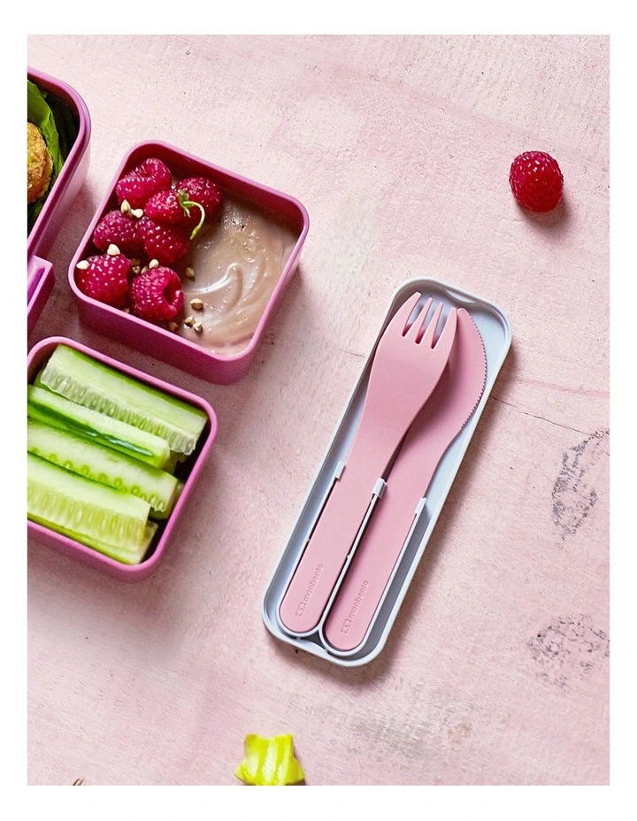Monbento Mb Pocket Plastic Cutlery Set - Colour Pink Blush image 4