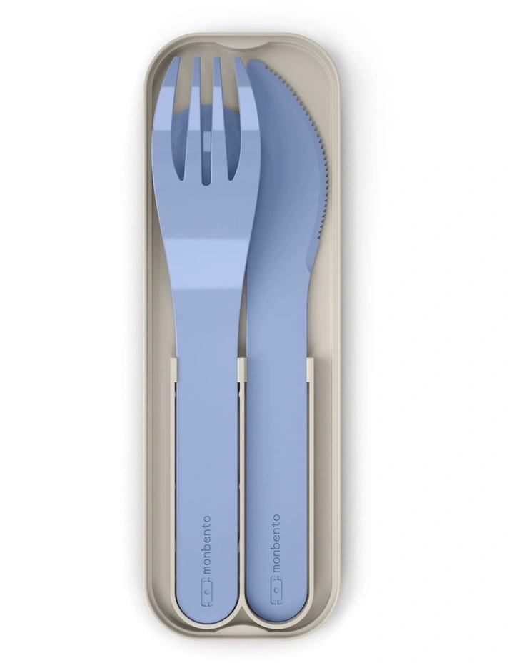 Monbento Mb Pocket Plastic Cutlery Set - Colour Blue Infinity image 1
