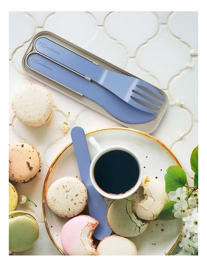 Monbento Mb Pocket Plastic Cutlery Set - Colour Blue Infinity image 5