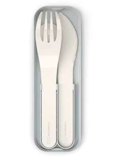 Monbento Mb Pocket Plastic Cutlery Set - Colour Natural