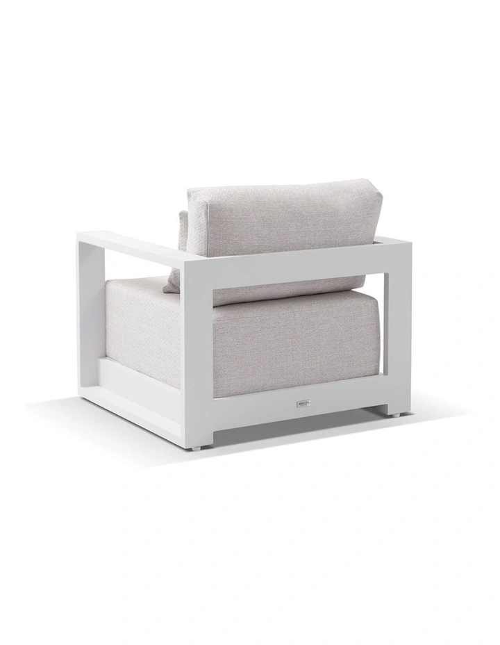 Whitehaven 2 1 1 Seater Outdoor Lounge White With Hugo Coffee Table Set & Sandstone Cushions image 5