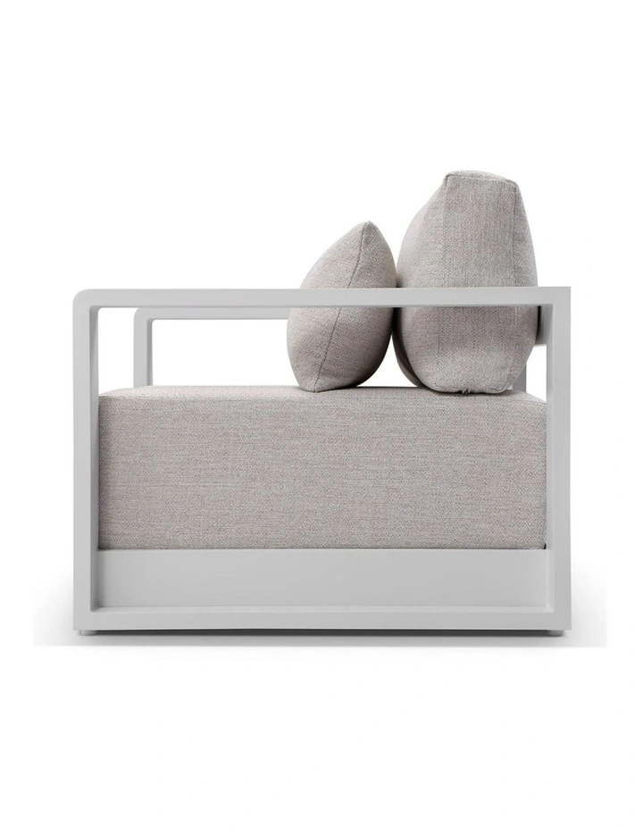 Whitehaven 2 1 1 Seater Outdoor Lounge White With Hugo Coffee Table Set & Sandstone Cushions image 6