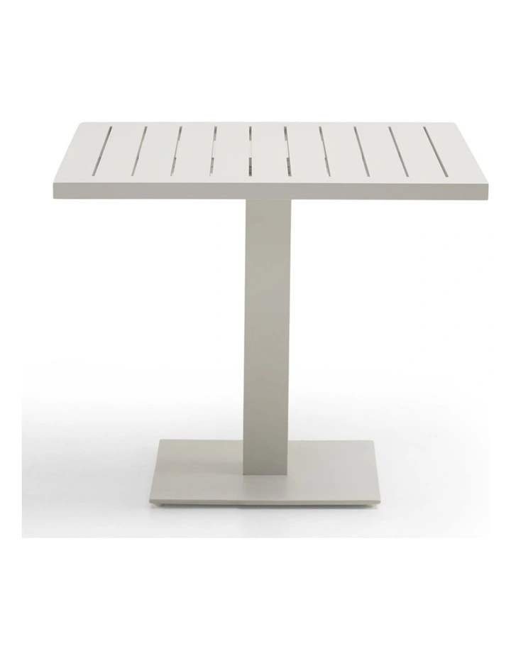 Avoca Outdoor Pedestal Dining Table White With Hugo Chairs & Grey Rope/Textured Olefin Cushions image 5
