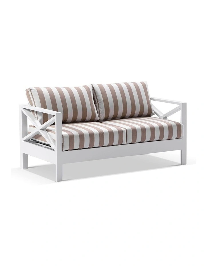 Kansas 3 2 1 seater Lounge Set with Coffee Table in Sunbrella & Maxim Heather Beige Cushions image 3