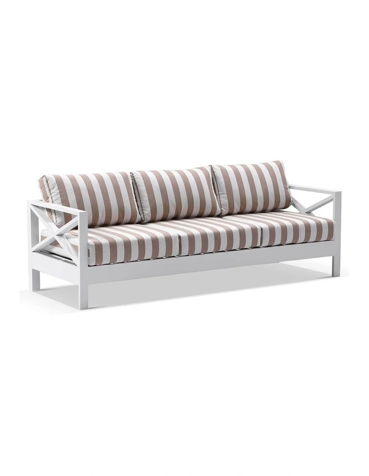 Kansas 3 2 1 seater Lounge Set with Coffee Table in Sunbrella & Maxim Heather Beige Cushions image 5