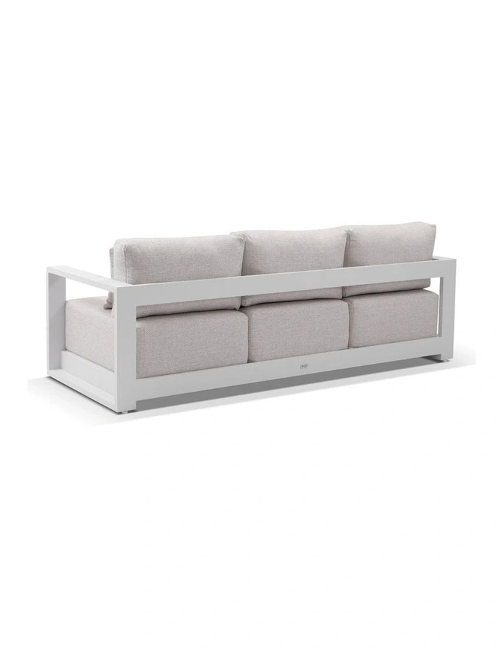 Whitehaven 3 1 1 Seater Outdoor Lounge Set White With Hugo Coffee Table & Sandstone Olefin Cushions image 4