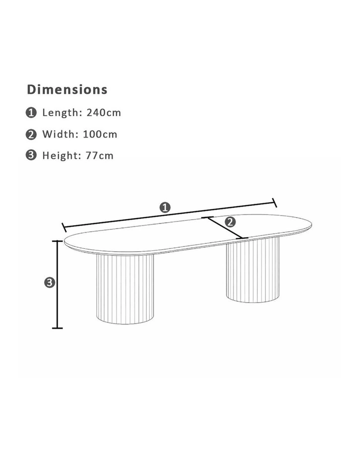 Aria Outdoor 2.4m Ceramic and Table Light Dune With 8 Santorini Dining Chairs & Sandstone Cushions image 6