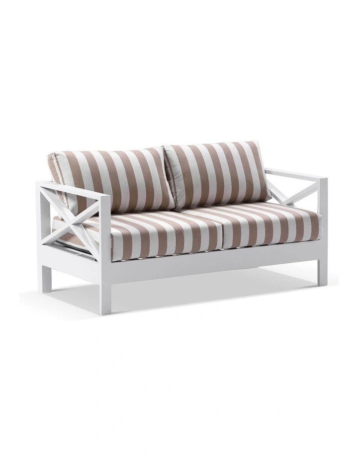 Kansas 2 1 1 seater Lounge Set with Coffee Table in Sunbrella & Maxim Heather Beige Cushions image 2
