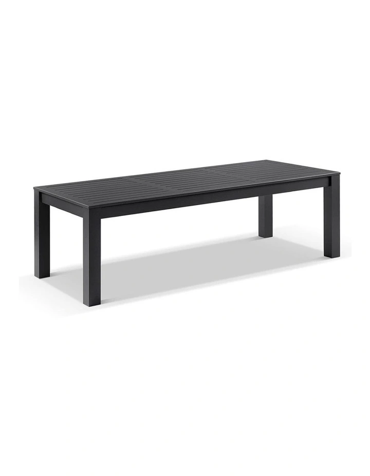 Santorini 2.5m Outdoor Dining Table Charcoal With 8 Hugo Chairs & Carbon Grey/Denim Grey Cushions image 4