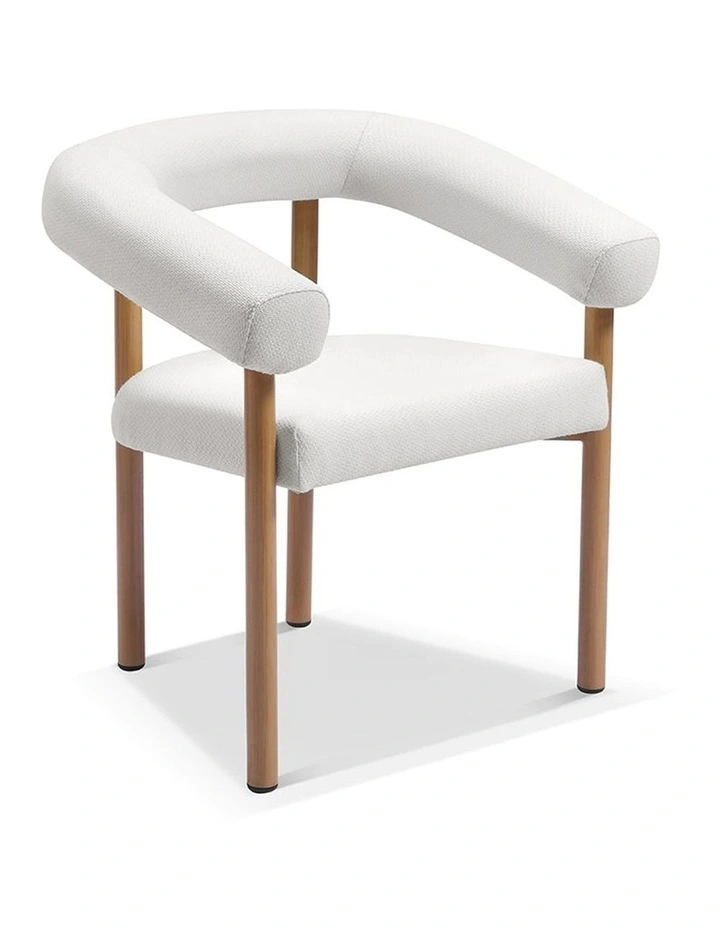 Florida Outdoor Fabric Dining Armchair Warm Oak Look image 1