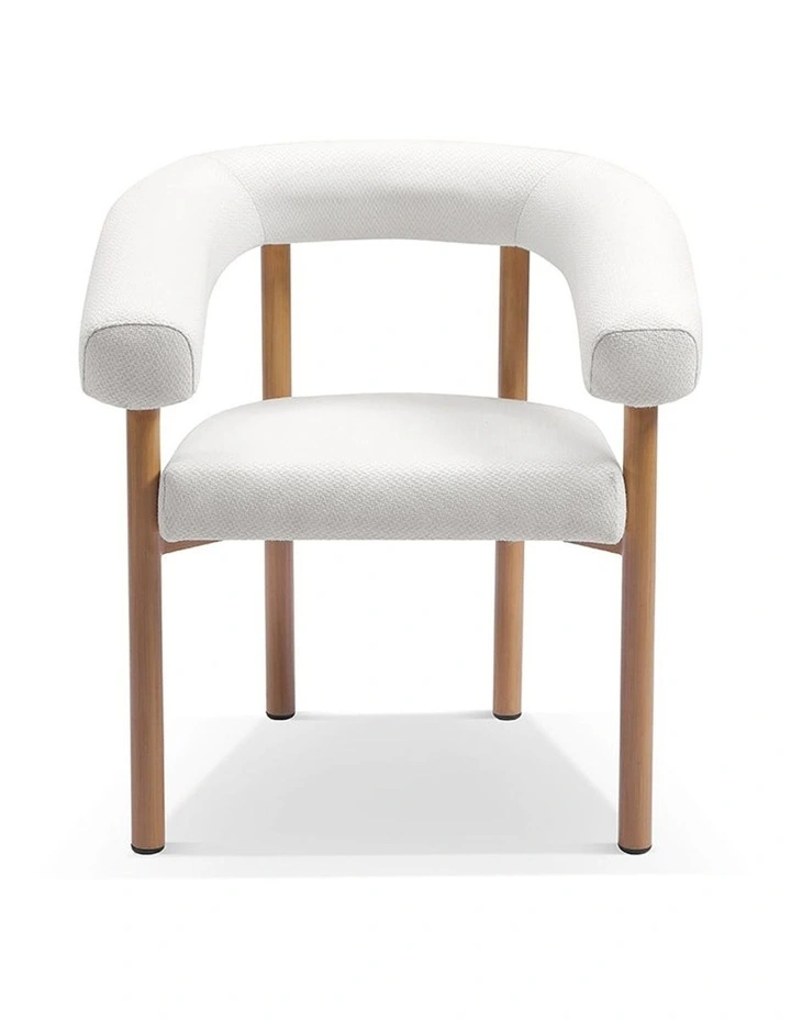 Florida Outdoor Fabric Dining Armchair Warm Oak Look image 2