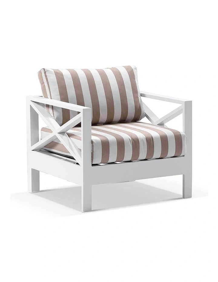 Kansas 3 1 1 seater Lounge Set with Coffee Table in Sunbrella & Maxim Heather Beige Cushions image 4
