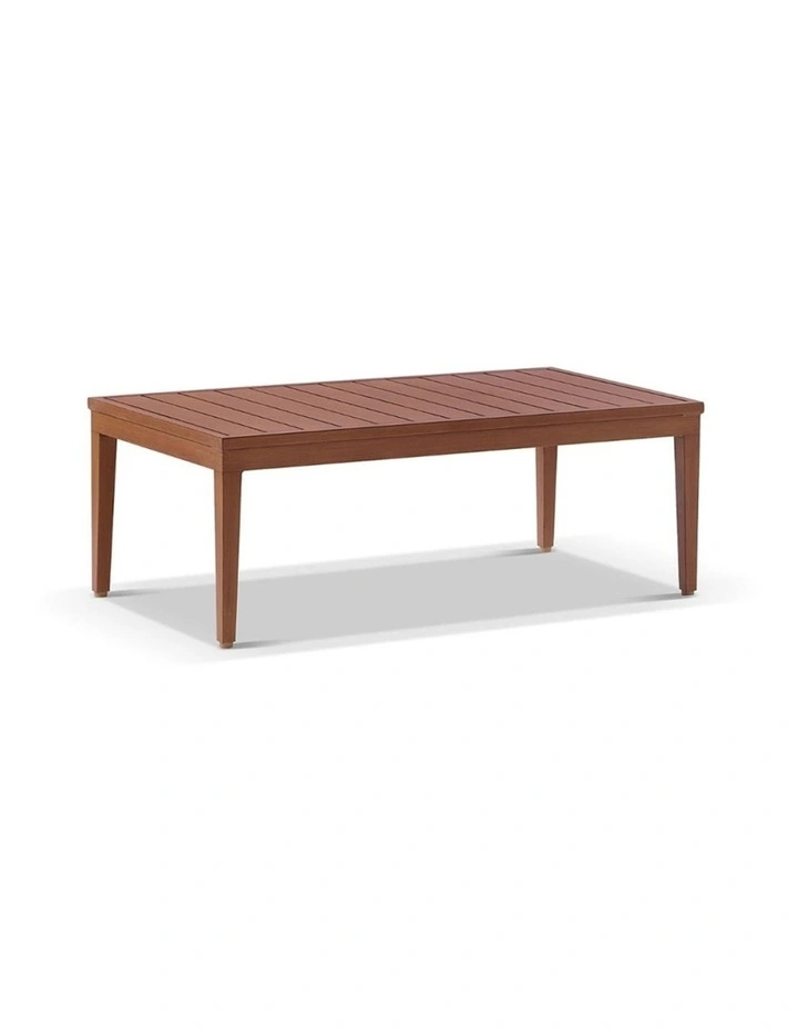 Bronte 2 1 1 Outdoor Lounge Setting Teak Look With Coffee Table & Sunbrella Canvas Cushions image 4