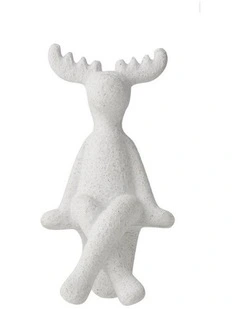 Willow & Silk White Reindeer Pot Hanger 6*4.5*12cm