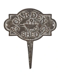 Willow & Silk Garden Shed Cast Iron Stake/Sign 24x0.5x29cm