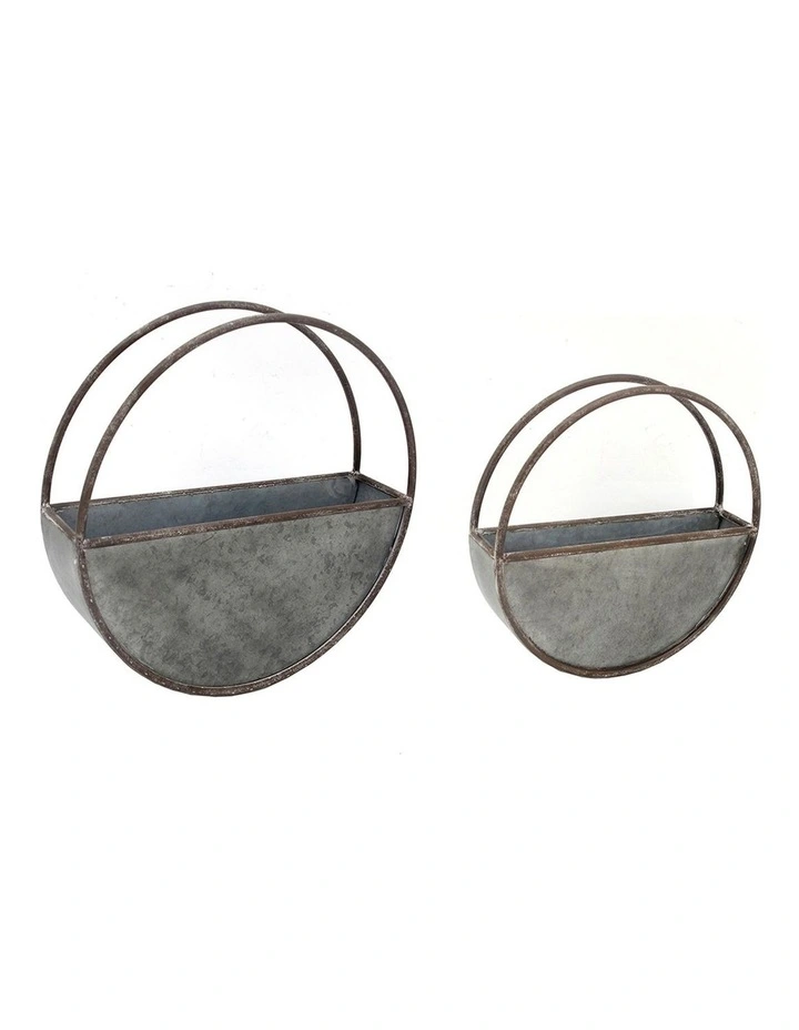 Willow & Silk Nested Floating Basket Wall Planters Set of 2 image 1