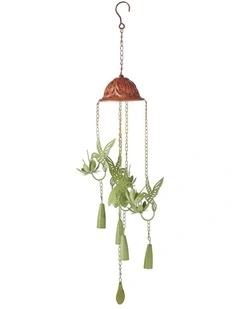 Willow & Silk Hanging Birds Chime w/Bell 13x13x80cm