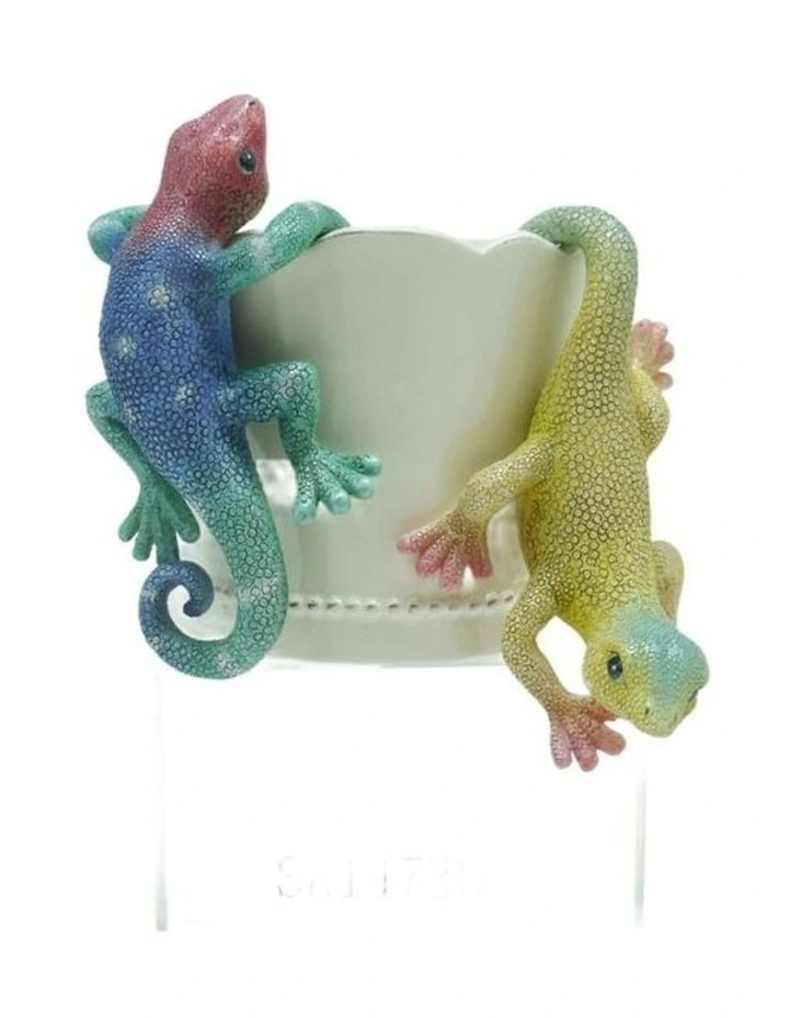 Willow & Silk Set/2 Asst Gecko Pot Hangers image 1