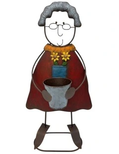 Willow & Silk Colourful Nana w/Flower Pot 43x21.5x82cm