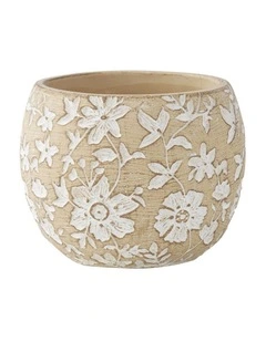 Willow & Silk Flora Planter w/Hole & Plug 13*10cm