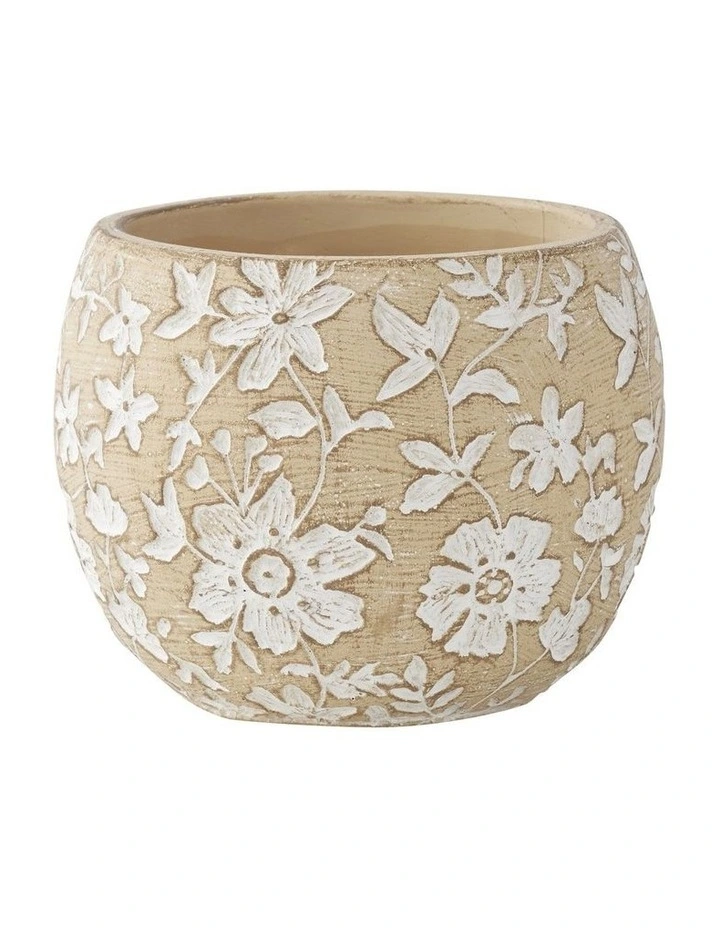 Willow & Silk Flora Planter w/Hole & Plug 13*10cm image 1