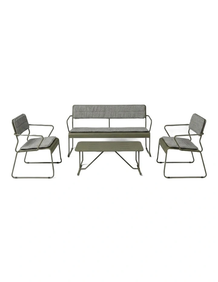 Parco Outdoor 4 pce Lounge Set Olive image 1