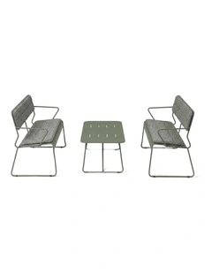 Parco Outdoor 3pce Lounge Set Olive