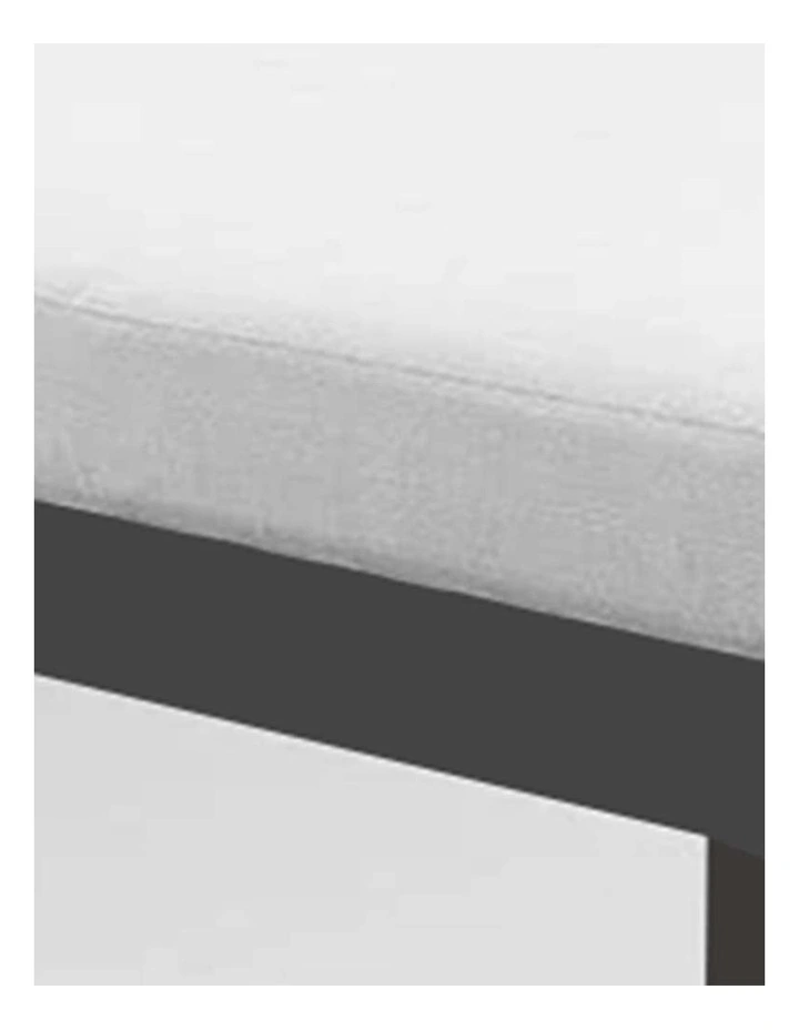 Capri Outdoor Aluminium and Teak Timber Bar Stool Charcoal & Textured Olefin Grey Cushions image 2