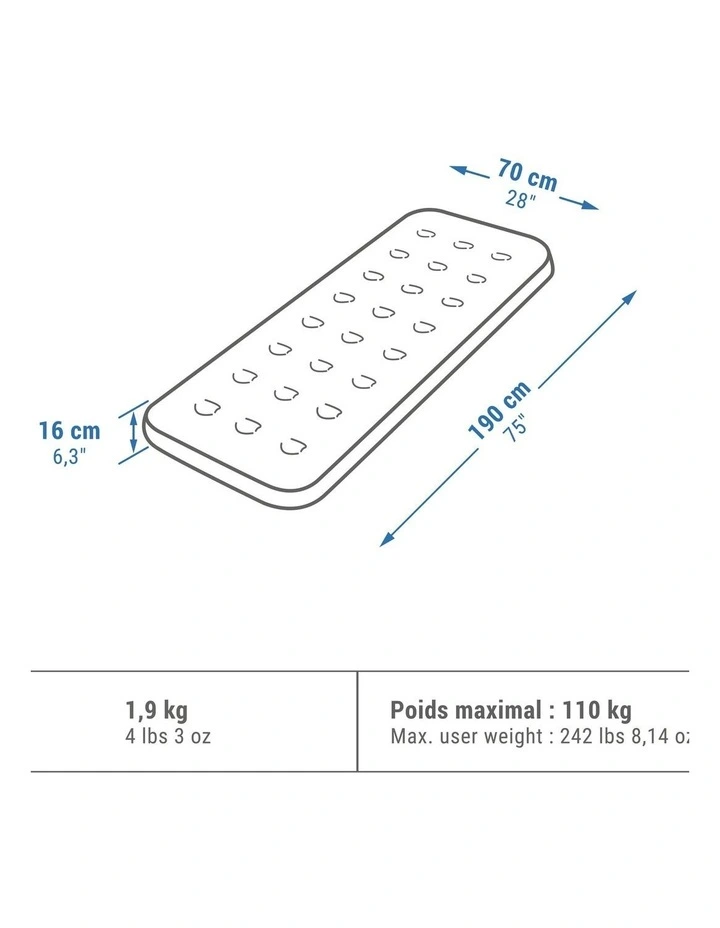 Decathlon | Single Camping Mattress - 70cm image 2