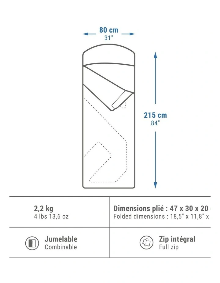 Decathlon | CAMPING SLEEPING BAG - ARPENAZ 0 image 3