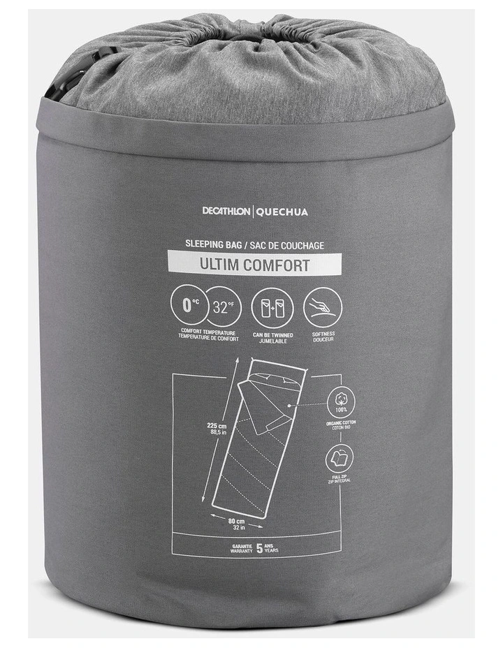 Decathlon | COTTON SLEEPING BAG FOR CAMPING - ARPENAZ 0 COTTON image 2