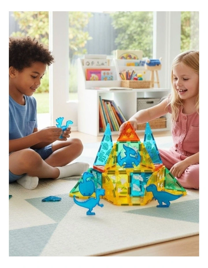 Bopeep Magnetic Building Tiles Blocks Kids STEM Toy Dinosaur 100Pcs image 7