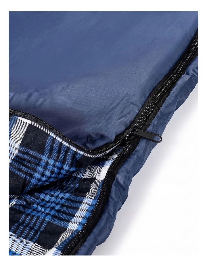 Mountview Sleeping Bags Single Camping Hiking 3-Season Thermal Blue 0C-15C image 3