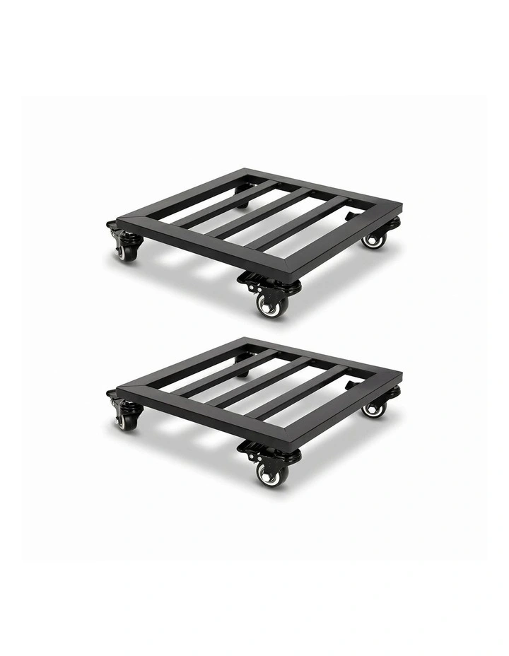 Toque Plant Pot Trolley Tray Stand Caddy with 360 Lockable Caster Wheels 2 Pcs image 2