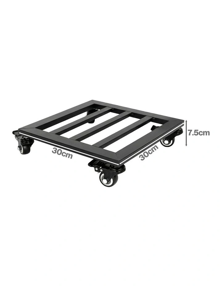 Toque Plant Pot Trolley Tray Stand Caddy with 360 Lockable Caster Wheels 2 Pcs image 3