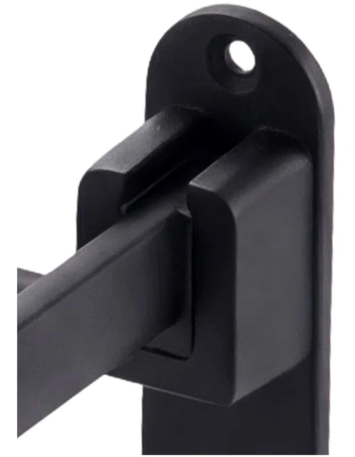 Levede Towel Rack Bathroom 2 Bars Rail Holder Wall Mounted Storage Shelf Black image 6