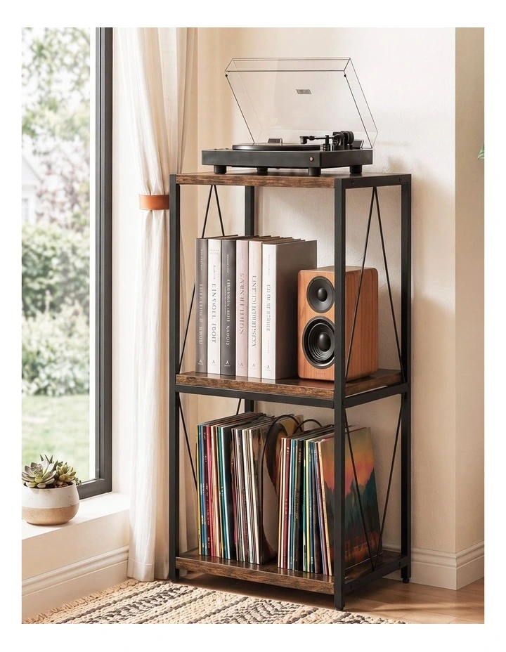 Levede Record Player Stand Vinyl Storage Cabinet LP Rack Turntable Shelf Retro image 7