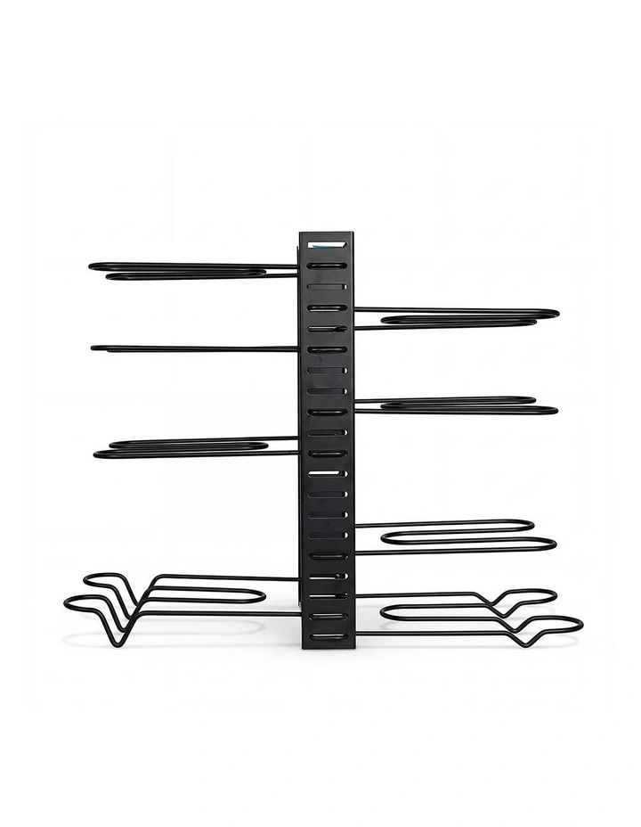 Toque Pot Rack Organizer 8 Tier Adjustable Pan Holder Kitchen Storage Shelves image 2
